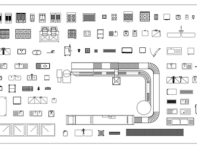 现代厨房设施 厨用器具 厨房杂件 厨具用品 厨间用具 餐厨器具 施工图