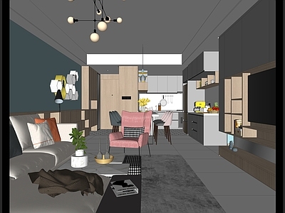 现代简约客餐厅