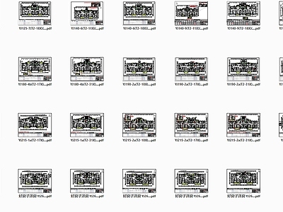 现代住宅楼建筑 97套 住宅 全种类 户型 平面图 施工图