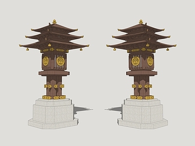 新中式景观灯 唐风古灯 庭院石灯 唐风寺庙石灯 影视石灯 古风石灯
