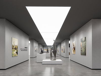 极简主义艺术展厅 美术展厅 艺术展馆