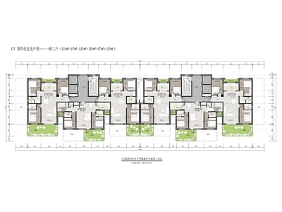 现代住宅楼建筑 第四代住宅 施工图