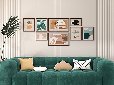 奶油风挂画 沙发背景挂画 挂画 沙发背景 相框