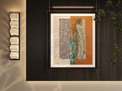 新中式玄关 挂画 艺术挂画 抽象挂画