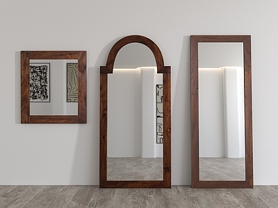 现代简约镜子 木质镜子 全身镜 浴室镜