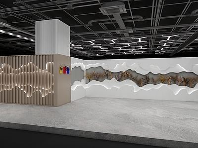 现代简约背景墙 现代简约 半高墙面设计