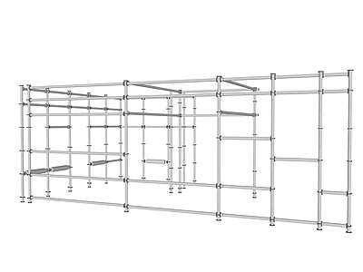 现代管道零件 钢管架 管架 装饰管