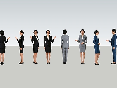 现代简约女人 2D商务接待 前台接待 酒店接待 免抠人物