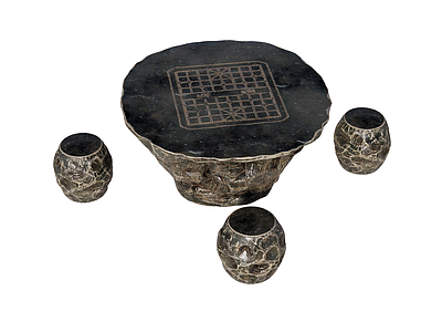 新中式户外桌椅 石桌 户外石桌