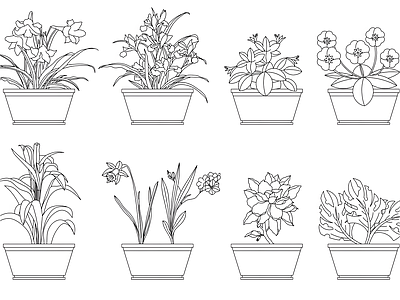 现代绿植 花盆 施工图