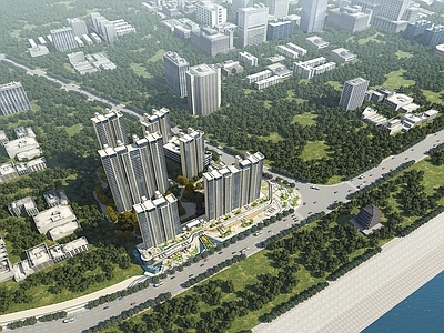现代主义小高层住宅楼 现代高层住宅