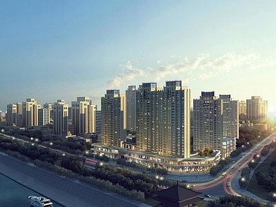 现代主义小高层住宅楼 现代高层住宅