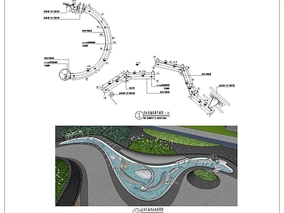 社区儿童区 儿童戏水池 施工图