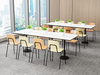 现代简约会议桌 食堂桌椅
