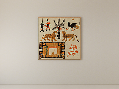 中古风挂画 装饰画 挂画