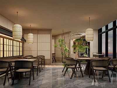 日式中餐厅 中式餐厅 中式屋檐