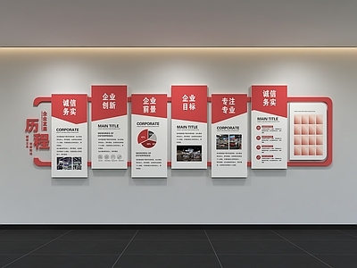 现代简约其他办公空间 现代企业文化墙 展示墙 标语 口号 宣传栏