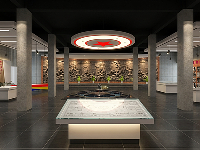 现代简约革命历史展厅 党建展厅 革命展览馆
