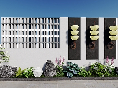 新中式景观景墙