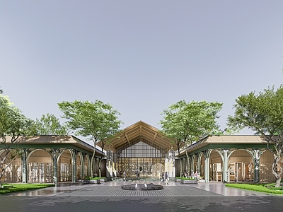 现代售楼处建筑 售楼处 示范区建筑