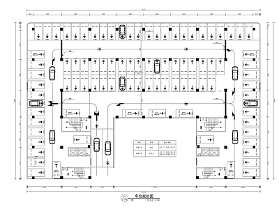 现代停车场 户外停车场 施工图