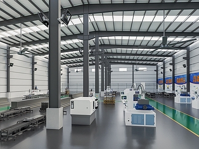 现代工业风厂房 工厂车间 厂房 工厂机器设备