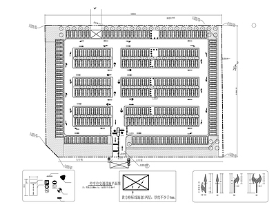 现代停车场 户外停车场 施工图