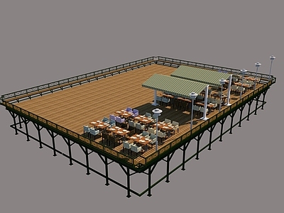 美式复古餐饮建筑