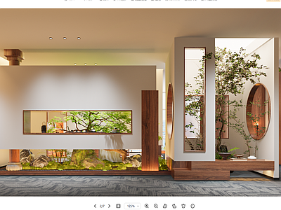 新中式整体办公空间 禅意 办公室 施工图