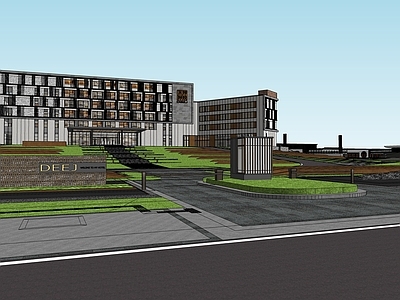 现代商业综合体景观 酒店景观 商业景观 文旅景观