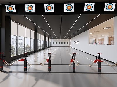 现代简约其他休闲娱乐空间 射箭馆 咖啡区 会议室 前台 体验馆