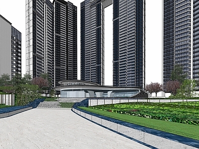 现代商业综合体景观 办公景观 园区景观 产业园景观