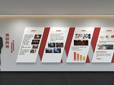 现代简约荣誉室 现代企业文化墙 展示墙 标语 口号 宣传栏