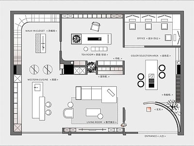 家具展厅 全屋定制门店 门店平面方案 木作门店 展厅平面方案 施工图