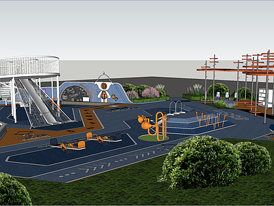 现代主义儿童游乐空间 海洋风 全龄儿童 综合游乐