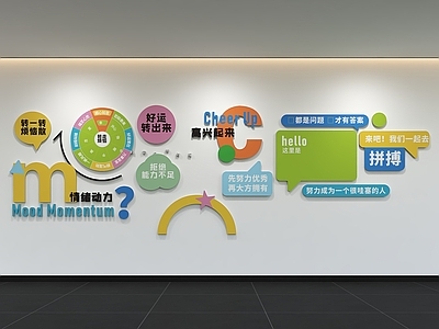现代简约其他办公空间 现代企业文化墙 展示墙 标语 口号 宣传栏