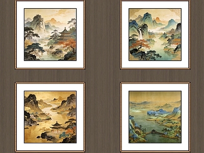 现代简约挂画组合