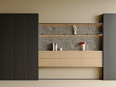 意式极简书柜 书柜摆件