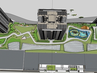 现代主义景观小区景观 小区 大区 住宅
