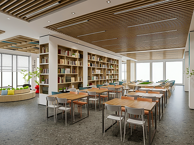 现代简约阅览室 现代简约阅览室