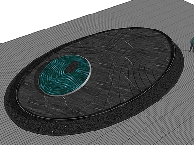 现代异形流线水景 入口水景 点状水景 造型奢石 曲线水景
