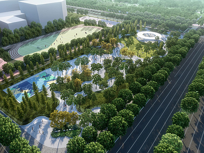 现代简约景观公园