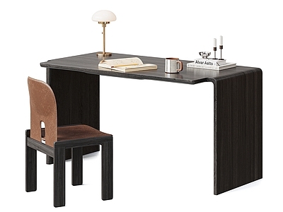 中古风书桌椅 CASSINA 复古中古风书桌椅 办公桌椅书桌椅 书桌办公桌工作台 书椅单椅休闲椅