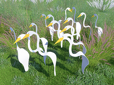 景观雕塑小品 创意雕塑 湿地公园小品 景观摆件 极简雕塑