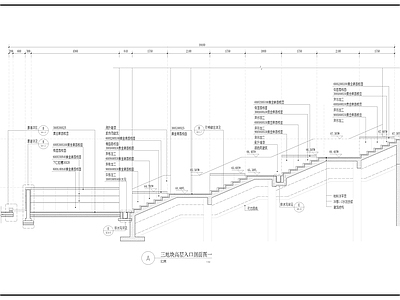 小区主入口 主入口台阶 台阶景观 入口台阶 施工图