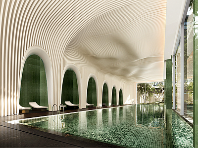 现代泳池 酒店 工装