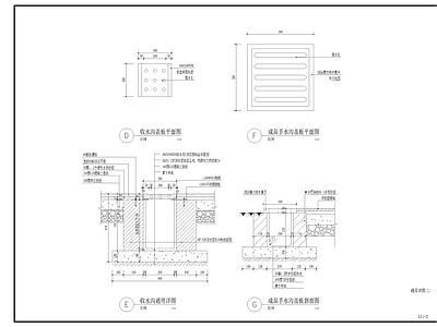 景观给排水 雨水口 排水口 收水口 排水沟 施工图
