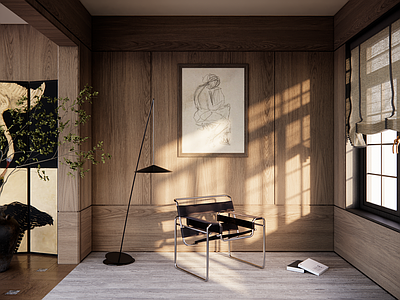 中古风休闲椅 包豪斯单椅休闲椅 现代轻奢单椅 现代单椅落地灯 现代中古单椅挂画 现代落地灯休闲椅