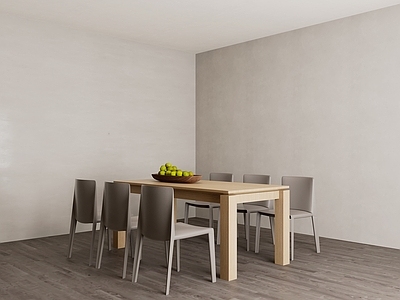 现代餐椅 木质长餐桌 bbItalia