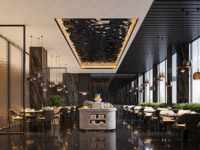 现代轻奢酒店餐厅